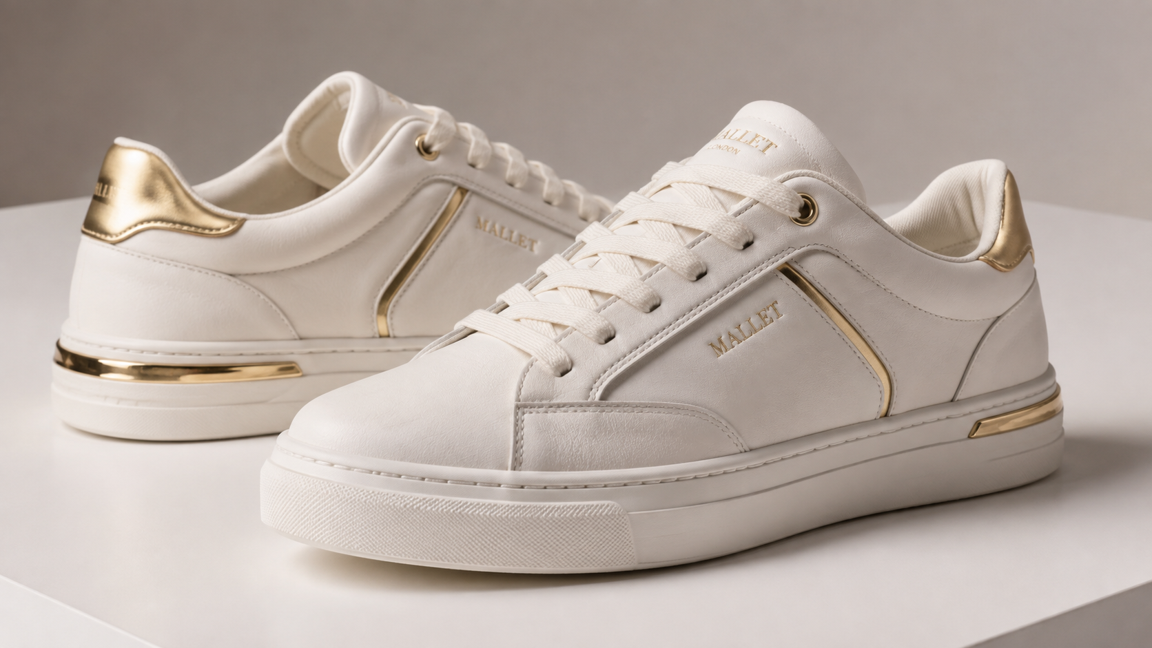 Metallic Accent Sneakers Glam Touch